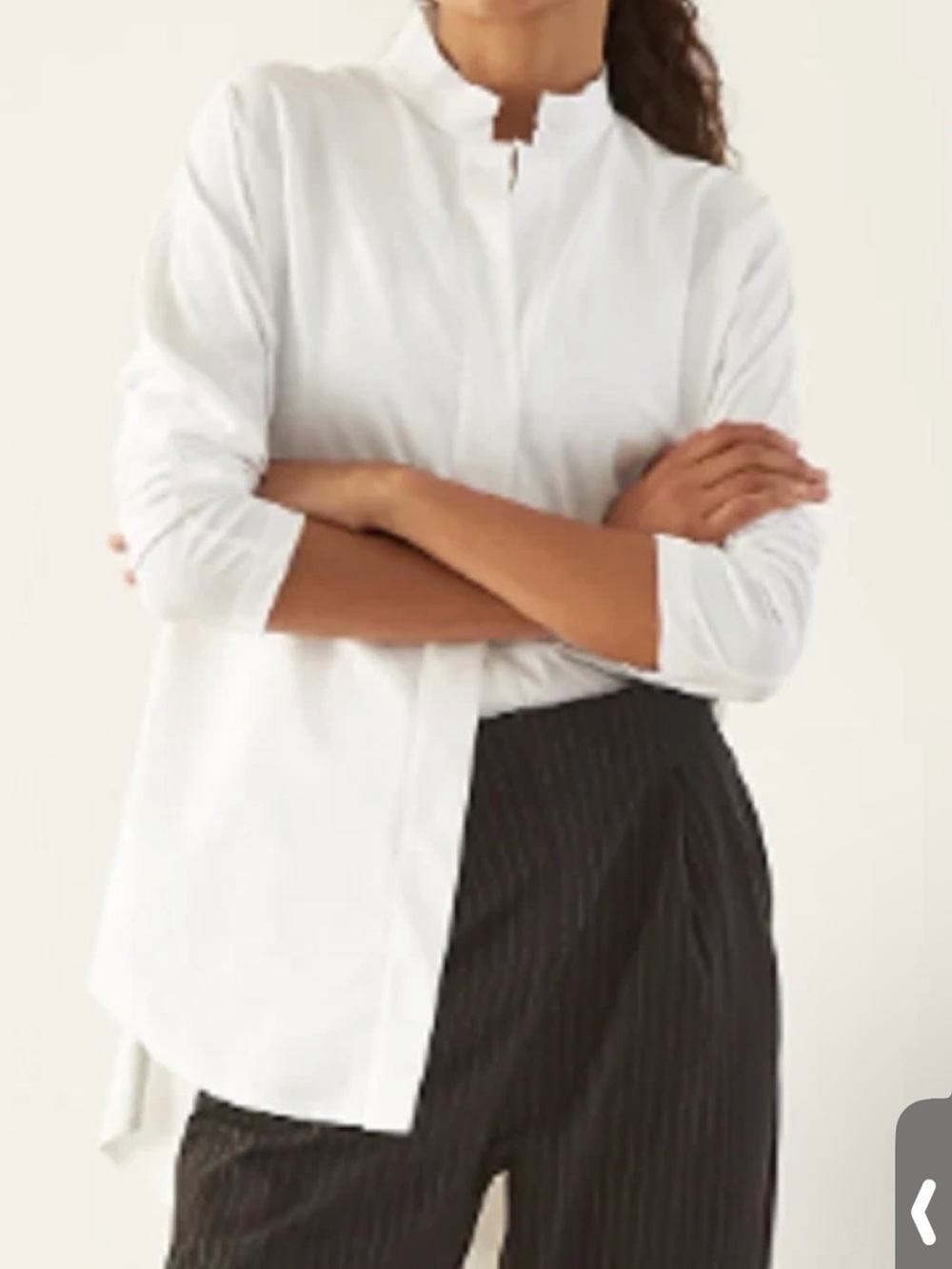 ADAY White Collar Button-Up Shirt